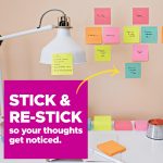 Post-it Super Sticky Notes, 24 Sticky Note Pads, 3 x 3 in., Ideal for Organization in Your Dorm, Home or Office, 2X The Sticking Power, Supernova Neons Collection - Image 9