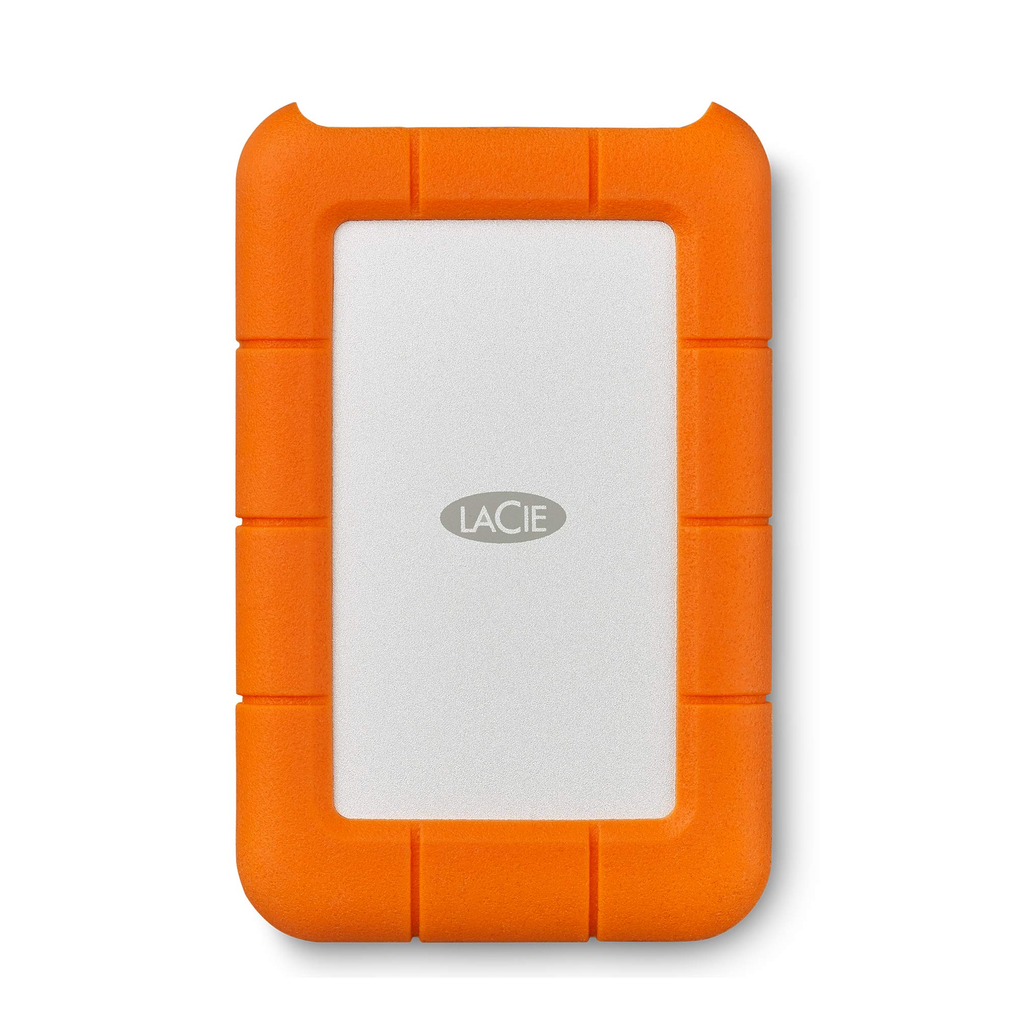 81h+P-kLOnL LaCie Rugged Mini, 5T,B USB 3.0 Portable 2.5 inch External Hard Drive for PC and Mac, Orange/Grey, with Rescue Services (STJJ5000400) - Image 1