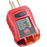 Gardner Bender GFI-3501 Ground Fault Receptacle Tester & Circuit Analyzer, 110-125V AC, for GFCI / Standard / Extension Cords & More, 7 Visual LED Tests , Red