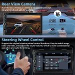 Double Din car Stereo with CD/DVD Player- CarPlay & Android Auto, Car Audio with Bluetooth, 7 Inch HD Touchscreen, Rear Camera, USB/TF/AUX, Subwoofer, AM/FM Radio Receiver - Image 4