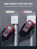 AstroAI Multimeter Tester, TRMS 4000 Counts Volt Meter Auto-Ranging Ohmmeter Digital 1.5v/9v/12v Battery Voltage Tester Measure Voltage Current Resistance Diodes Continuity Capacitance with NCV - Image 6