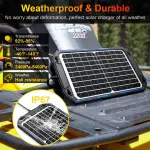 SUNER POWER Waterproof 12W 12V Solar Battery Charger & Maintainer Pro, Built-in UltraSmart MPPT Charge Controller, 12 Volt Solar Panel Trickle Charging Kits for Car Automotive Boat Marine RV Trailer - Image 3