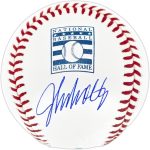 John Smoltz Autographed Official Hall of Fame HOF Logo Baseball Beckett BAS Witness Stock #252791