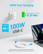 Anker MacBook Pro Charger, Compact and Foldable 100W USB C Charger for MacBook Air, Samsung Galaxy, iPad Pro, and More, 5FT USB C Cable Included - Image 7