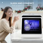 EUHOMY Countertop Dishwasher Portable with 6 Programs, 5L Built-in Water Tank for Apartments & RV, 167℉ High-Temp, No Hookup Needed, Mini Dishwasher with Baby Care, Air Dry/Quick/ECO/Fruit/Normal Mode - Image 2