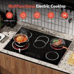 Pladeca 30 Inch Electric Cooktop, 5 Burner Electric Stove Top Touch Control, 8400W Built-in Ceramic Stovetop Burner 30" with Expandable Zone, Child Lock, Timer, Overheat Alert, 220-240v Hardwired - Image 4