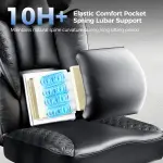 GTRACING Big and Tall Gaming Chair 400lbs Heavy Duty Office Chair with Foot Rest & Ergonomic Pocket Spring Lumbar Support, High Back 3D Saddle Shaped Cushion for Back Pain Relief, Matte-Black - Image 7