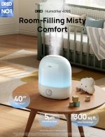 DREO Humidifier 409S, Humidifiers for Bedroom Baby, Ultra Quiet 28dB & 3L Top Fill Cool Mist Humidifier for Nursery, Smart Air humidifier for Plants, 1500+ RGB Night Light & Sleep Routine Trainer (Renewed) - Image 8