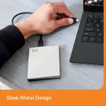 WD 5TB My Passport Ultra for Mac Silver, Portable External Hard Drive, backup software with defense against ransomware, and password protection, USB-C and USB 3.1 - WDBPMV0050BSL-WESN - Image 2