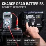 NOCO Genius GEN5X2: 2-Bank, 10A Onboard Battery Charger - 5A Per Bank, 12V Waterproof Marine Charger with Overcharge Protection & Temperature Compensation – for Lead-Acid & Lithium Batteries - Image 6