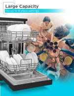 BLACK+DECKER 18-Inch Portable Dishwasher, 8-Place Setting Capacity, Mobile Dish Washer with 6 Wash Programs, LED Display, Stainless Steel Tub, ENERGY STAR Certified, BPD8B, Black - Image 7