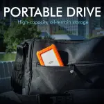 LaCie Rugged Mini, 5T,B USB 3.0 Portable 2.5 inch External Hard Drive for PC and Mac, Orange/Grey, with Rescue Services (STJJ5000400) - Image 6
