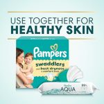 Pampers Baby Wipes Aqua Pure, 99% water-based wipes, Hypoallergenic and Unscented Baby Wipes, 672 Wipes Total (12 Flip-Top Packs) - Image 3