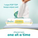 Pampers Sensitive Baby Wipes, Water Based, Hypoallergenic and Unscented, 8 Flip-Top Packs, 4 Refill Packs (1008 Wipes Total) - Image 3