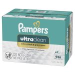 Pampers Ultra Clean Baby Wipes (Previously 'Free & Gentle'), 99% Water, Hypoallergenic, Unscented, 100% Plant Based, Plastic-Free, 936 Baby Wipes Total (12X Flip-Top Packs) [Packaging May Vary] - Image 2