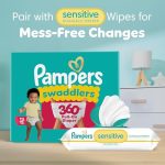 Pampers Diapers - Swaddlers 360° - Size 5, 116 Count, up to 100% Leakproof Comfy Dry Fit, Designed for Easy Changes, Pull On Baby Diaper (Packaging May Vary) - Image 7