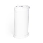 Ubbi Steel Diaper Pail, Odor Locking, No Special Bag Required, Award-Winning, Registry Must-Have, White
