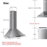 IKTCH 30-inch Wall Mount Range Hood 900 CFM Ducted/Ductless Convertible, Kitchen Chimney Vent Stainless Steel with Gesture Sensing & Touch Control Switch Panel, 2 Pcs Adjustable Lights(IKP02-30'') - Image 2
