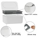 Wipes Dispenser, Wipe Holder for Baby & Adult, Seposeve Refillable Baby Wipe Container, Keeps Wipes Clean. Non-Slip, Easy Pull Wipes Pouch Case, Grey - Image 5
