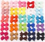 CÉLLOT Baby Hair Clips 50Pcs Tiny 2" Baby Hair Bows Fully Covered Barrettes Clips for Baby Girls Infants and Toddlers,25 Colors in Pairs - Image 3