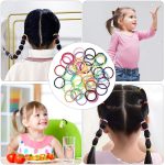 200PCS Elastic Hair Ties for Thin Hair, Small No-Crease Ponytail Holders for Kids Baby Toddler, Multicolor Girl Hair Accessories, Mini Hair Elastic with Storage Box & Colorful Gift Box - Image 3