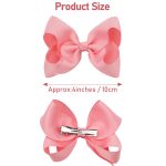 JOYOYO 40Pcs 4.5" Hair Bows Alligator Clips, Grosgrain Ribbon Girls Bows Clips Barrettes Hair Accessories for Baby Girls Toddlers Kids Teens (4.5inch,20 Colors in Pairs) - Image 9