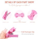Grosgrain Ribbon Hair Bows Clips for Infant Girls - Fully Lined Mini Bows in 20 Color Pairs, Set of 40 (1.2" Tiny Clips) - Image 3