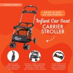Baby Trend Snap N Go EX Polyester Lightweight Foldable Universal Single Infant Car Seat Carrier with 2 Cup Holder and Covered Compartment, Black - Image 6
