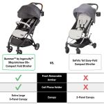 Ingenuity Ingenuity 3Dquickclose CS+ Compact Fold Stroller – Lightweight Stroller with Oversized Canopy, Extra-Large Storage and Compact Fold, Black - Image 6