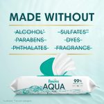 Pampers Baby Wipes Aqua Pure, 99% water-based wipes, Hypoallergenic and Unscented Baby Wipes, 672 Wipes Total (12 Flip-Top Packs) - Image 9
