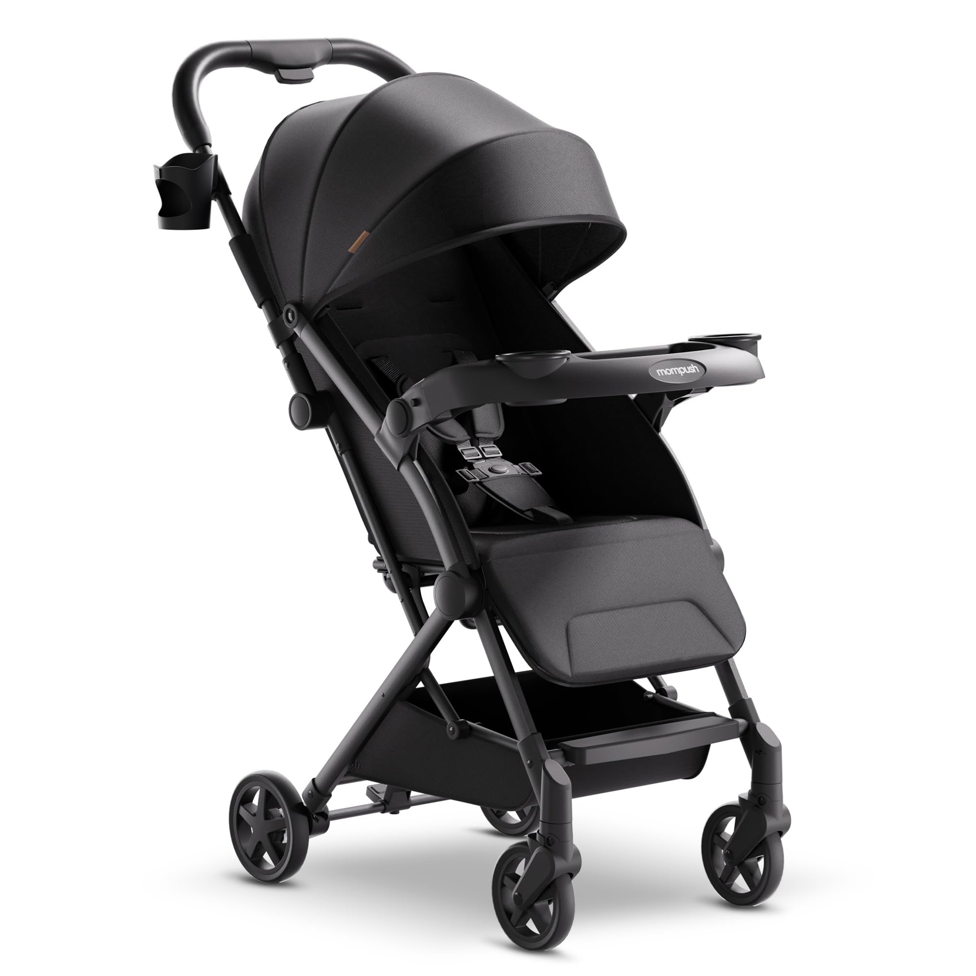 71NjQ4MPKeL Mompush Lithe V2 Lightweight Travel Stroller, Compact Foldable Baby Stroller with Travel Bag, One-Hand Fold Stroller, Snack Tray, Mechanical Recline Seat, Airplane-Ready, UPF 50+ Canopy & Rain Cover - Image 1