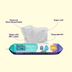 Hello Bello Extra Gentle Unscented Baby Wipes, Plant Based, Made with 99% Water and Aloe for Babies and Kids, 720 Count - Image 10