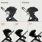 Mompush Wiz 2 in 1 Baby Stroller with Bassinet Mode, Convertible Infant Stroller for Newborn and Toddler with Reversible Seat and Large UPF 50+ Canopy - Image 6