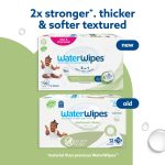 WaterWipes Sensitive+ Baby & Toddler Wipes, 3-In-1 Cleans, Cares, Protects, 99.9% Water, Textured Clean, Unscented & Hypoallergenic, 720 Count (12 Packs) - Image 10