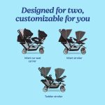 Graco DuoGlider Double Stroller | Lightweight Double Stroller with Tandem Seating, Glacier - Image 9