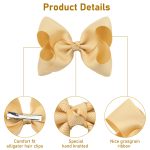JOYOYO 40Pcs 4.5" Hair Bows Alligator Clips, Grosgrain Ribbon Girls Bows Clips Barrettes Hair Accessories for Baby Girls Toddlers Kids Teens (4.5inch,20 Colors in Pairs) - Image 8