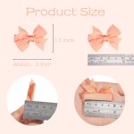CÉLLOT Baby Hair Clips 50Pcs Tiny 2" Baby Hair Bows Fully Covered Barrettes Clips for Baby Girls Infants and Toddlers,25 Colors in Pairs - Image 8