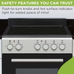 Hamilton Beach 20” Electric Range and Oven with VitroCeramic Cooktop, Heavy-Duty Knobs, Inox Stainless Steel - Image 11