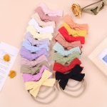 jollybows 20pcs Baby Girls Cotton Hair Bows Headbands Nylon Hair Bands Elastic Hair Accessories for Newborn Kids Infants Toddlers - Image 7