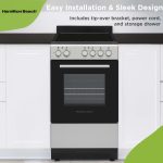 Hamilton Beach 20” Electric Range and Oven with VitroCeramic Cooktop, Heavy-Duty Knobs, Inox Stainless Steel - Image 8