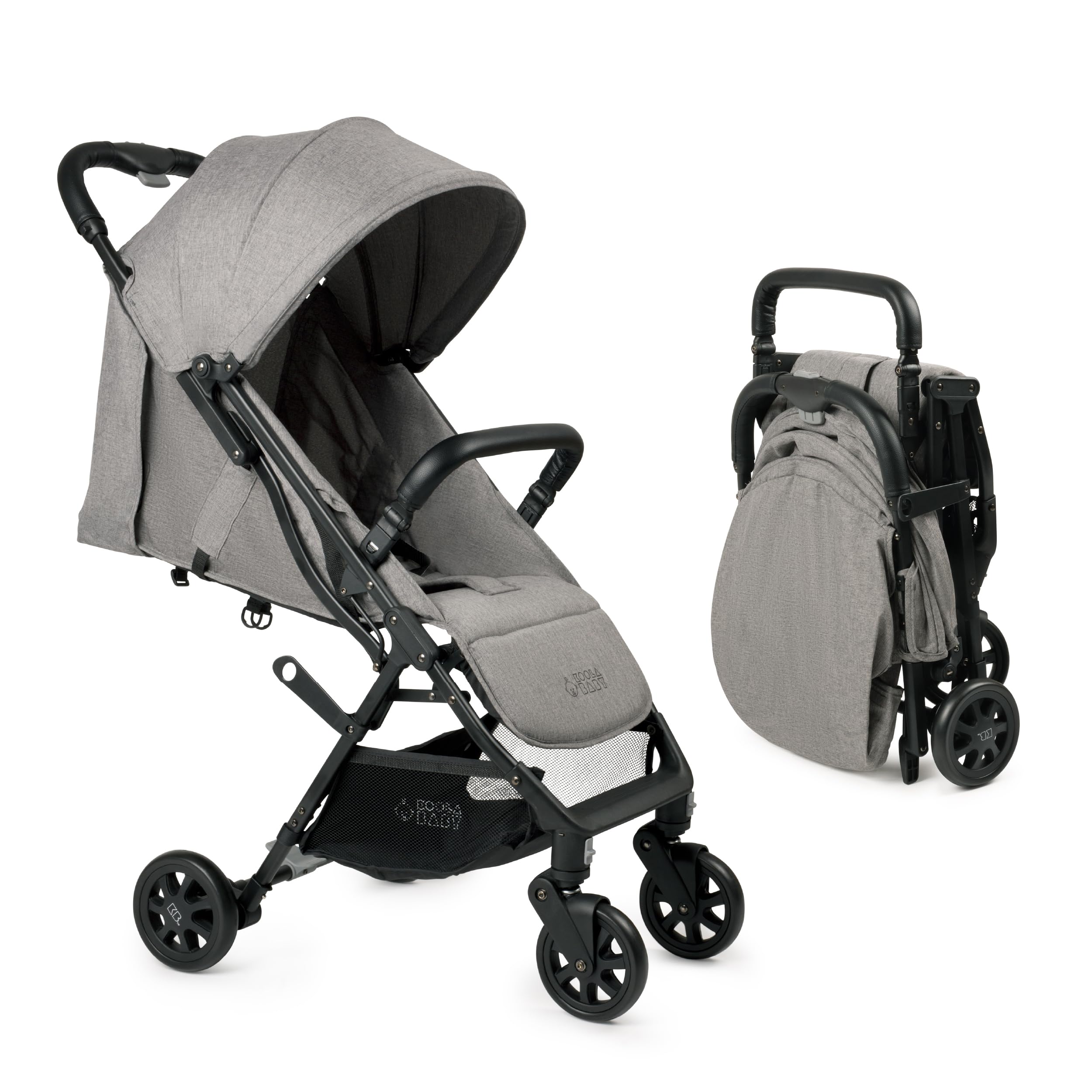 81GHpNmqcRL Lightweight Travel Stroller for Baby & Toddlers - Easy Fold & Compact Stroller with Canopy, Storage Basket, Multi-Position Recline & Convenient One-Hand Fold (Grey) - Image 1
