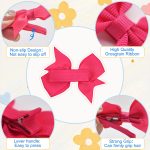 Hair Clips for Girls - 42PCS Fully Lined Hair Bows, Alligator Clips in 21 Color Pairs for Toddlers, Kids, and Teens - Image 6