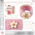 CÉLLOT 5 Pcs Baby Flower Headbands Baby Girls Nylon Headbands Soft Hairbands Hair Accessories for Newborn Infant Toddler Kids - Image 7