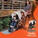 Baby Trend Infant and Toddler Double Stroller & Car Seat Combo, 2 Pc Set, Khaki - Portable and Lightweight Stroller Duo and Car Seat Travel System Tandem - Image 5