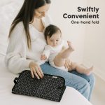 KeaBabies Portable Diaper Changing Pad, Easy Wipe Clean - Foldable Waterproof Baby Changing Mat for Diaper Bag, Compact, Lightweight, 25x13 Newborn, Infant, Baby Changer Travel Essential (Black Geo) - Image 5