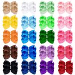 Oaoleer 40Pcs 4.5" Hair Bows Clips Grosgrain Ribbon, Alligator Clips, Barrettes Hair Accessories for Baby Girls Infants Toddlers Kids Teens Children (4.5 Inch, 20 Colors in Pairs) - Image 3