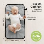 KeaBabies Portable Diaper Changing Pad, Easy Wipe Clean - Foldable Waterproof Baby Changing Mat for Diaper Bag, Compact, Lightweight, 25x13 Newborn, Infant, Baby Changer Travel Essential (Black Geo) - Image 8