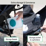 Ingenuity 3D Mini Convenience Stroller – Lightweight Stroller with Compact Fold, Multi-Position Recline, Canopy with Pop Out Sun Visor and More – Umbrella Stroller for Travel and More, Gray - Image 3