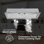 Broan-NuTone PM300SS Custom Power Pack Range Hood Insert with 2-Speed Exhaust Fan and Light, 300 Max Blower CFM, Stainless Steel, 21-Inch Built - Image 4