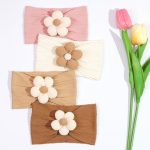 CÉLLOT 5 Pcs Baby Flower Headbands Baby Girls Nylon Headbands Soft Hairbands Hair Accessories for Newborn Infant Toddler Kids - Image 5